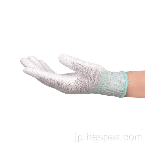 Hespax oem nylon pu actistatic geloves Electronic